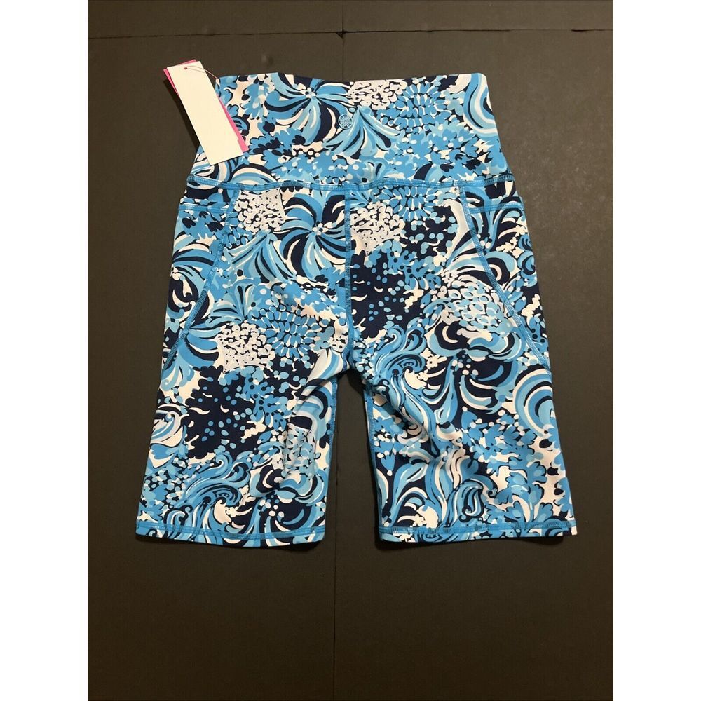 Lilly Pulitzer South Beach High Rise Bike Short Resort White Mermazing Size S - Picture 4 of 9